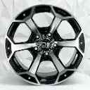RIN 16X8 5-120 R1 SPORT 6989 BLACK MACHINE FACE ET0 CB83