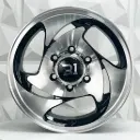 RIN 15X8 5-127 R1 SPORT 1070 BLACK MACHINE FACE MACHINE LIP ET-15 CB83