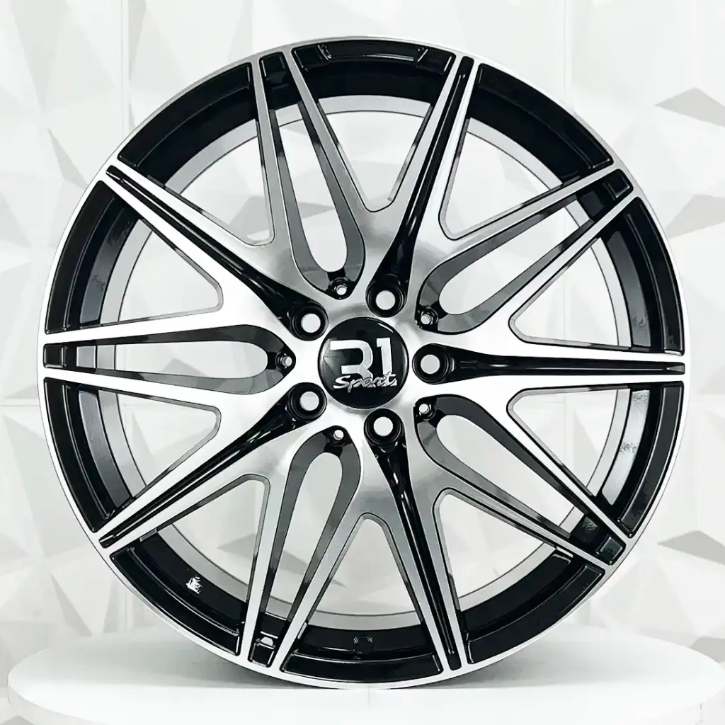 RIN 19X8.5 5-112 R1 SPORT FBX156 BLACK MACHINE FACE ET40 CB66.56